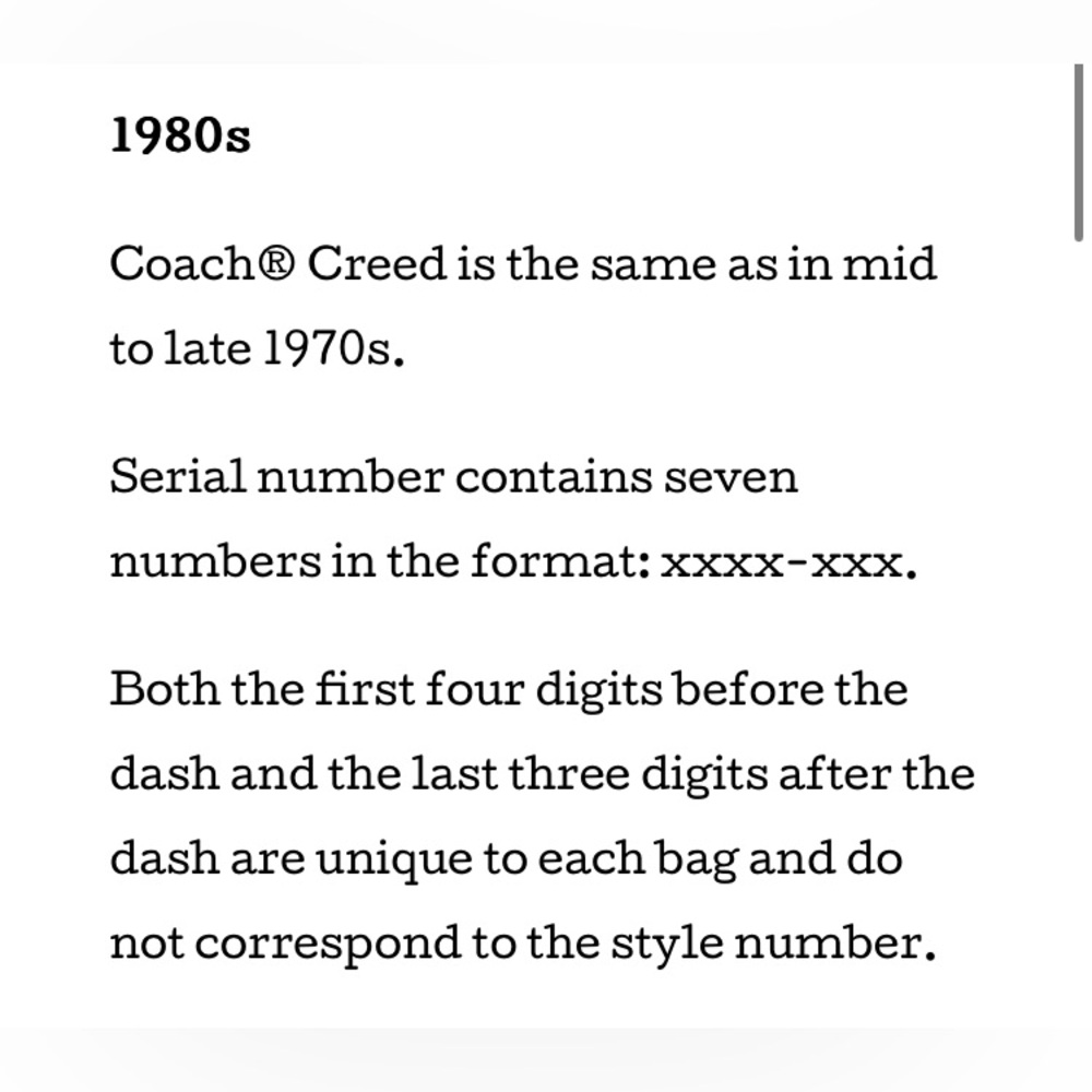 Coach How To Read Your Creed Like this for reference - Picture 5 of 16